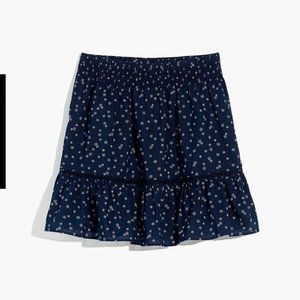 NWT - Madewell Smock-Waist Ruffle Mini Skirt in Bandana Flower - Size XS